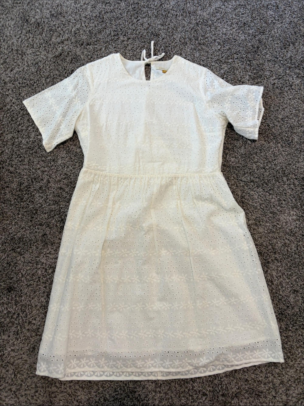 DownEast White Eyelet Midi Dress